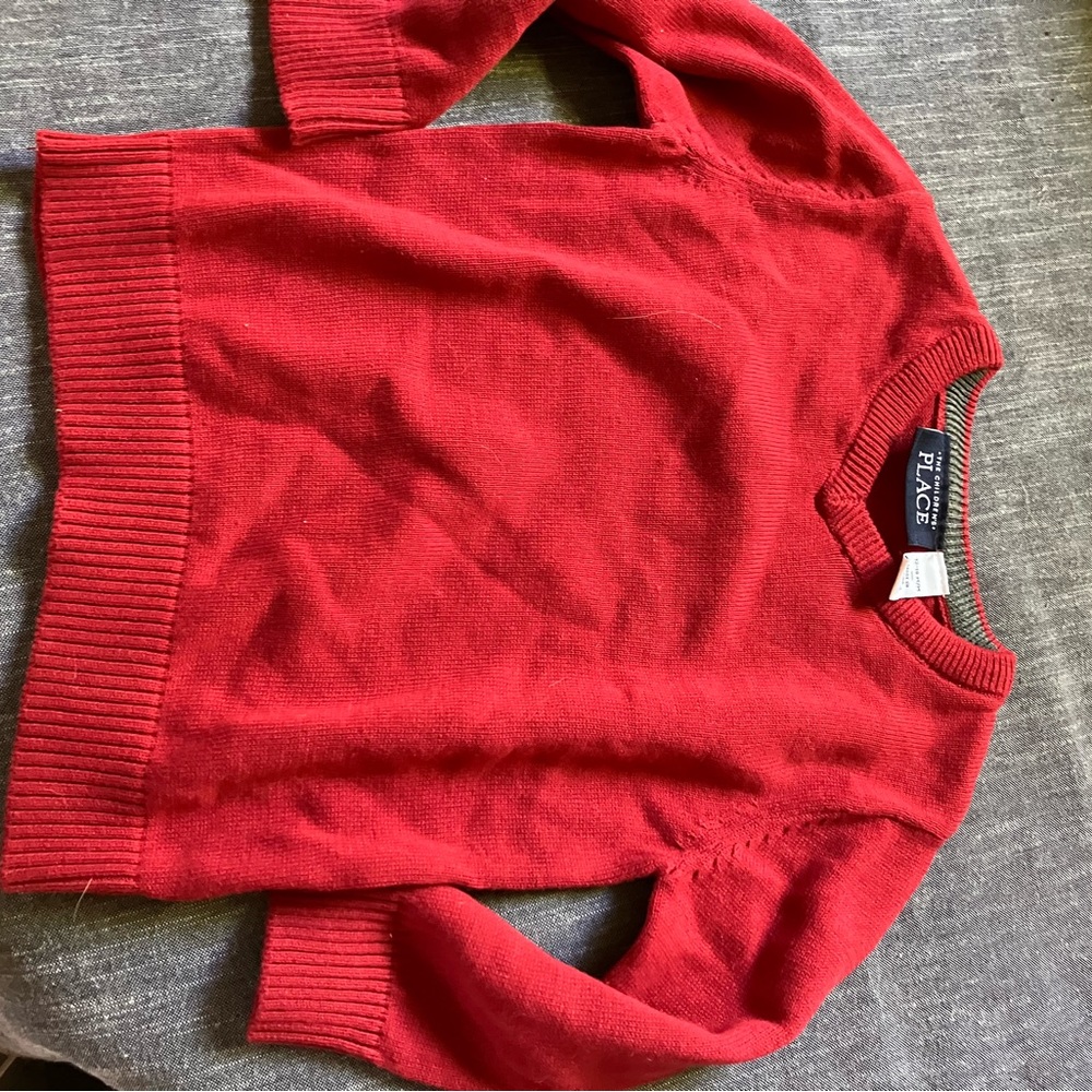 Red knit baby boy sweater. NWT’s